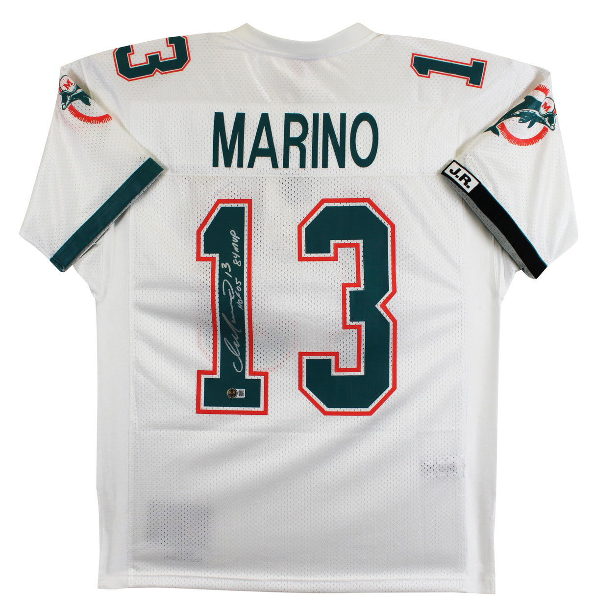 Dolphins Dan Marino "HOF MVP" Signed White 1990 TB Mitchell & Ness Jersey BAS 2