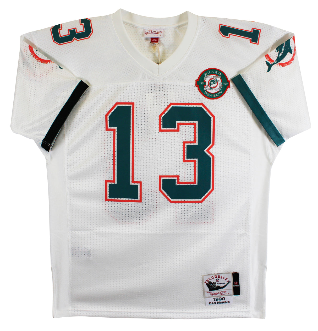 Dolphins Dan Marino "HOF MVP" Signed White 1990 TB Mitchell & Ness Jersey BAS 2