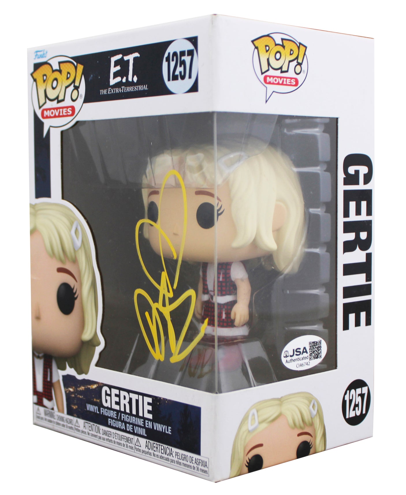 Drew Barrymore E.T. Signed Gertie #1257 Funko Pop Vinyl Figure JSA #CI46742