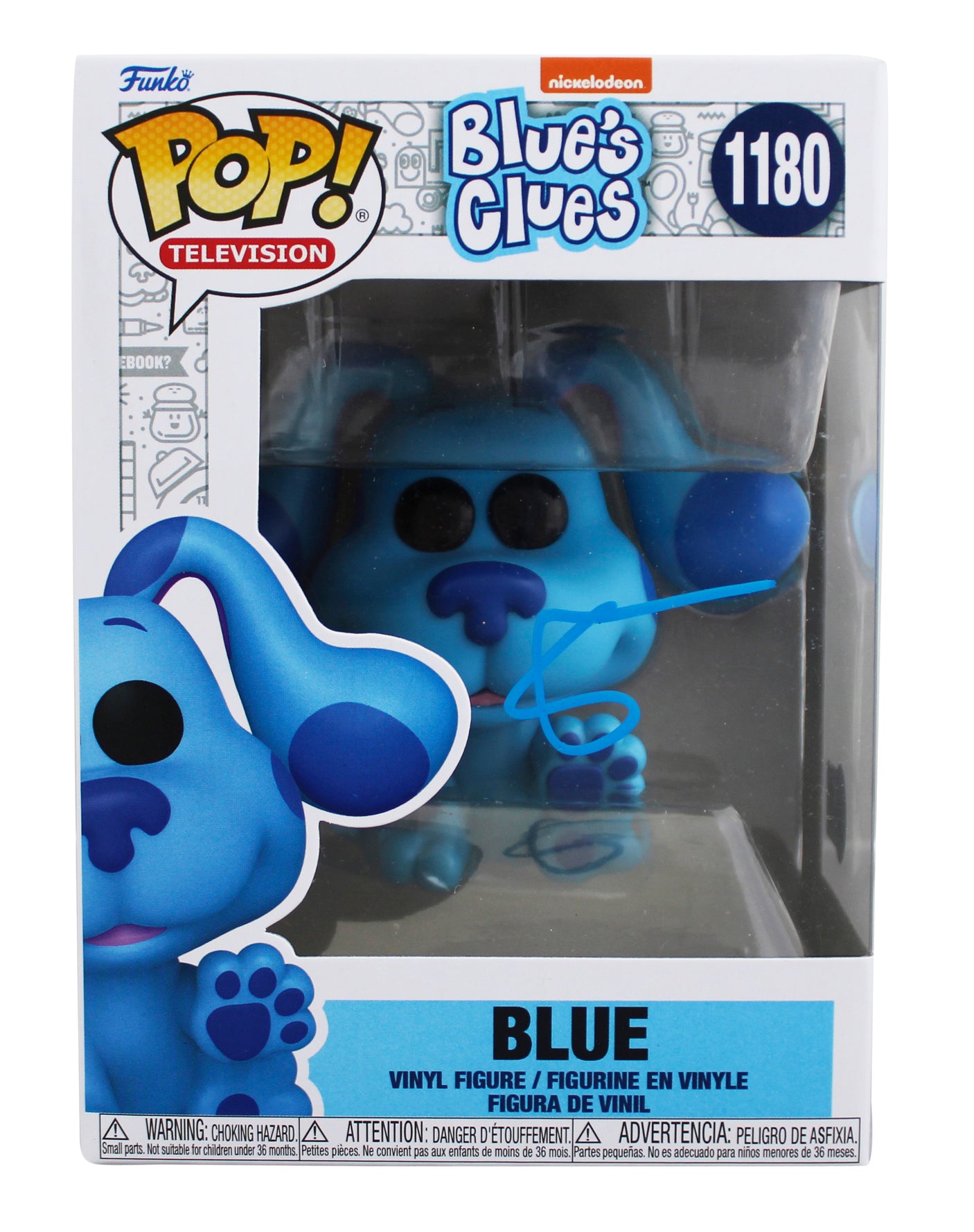Steve Burns Blue's Clues Signed Blue #1180 Funko Pop Vinyl Figure BAS #BS35831