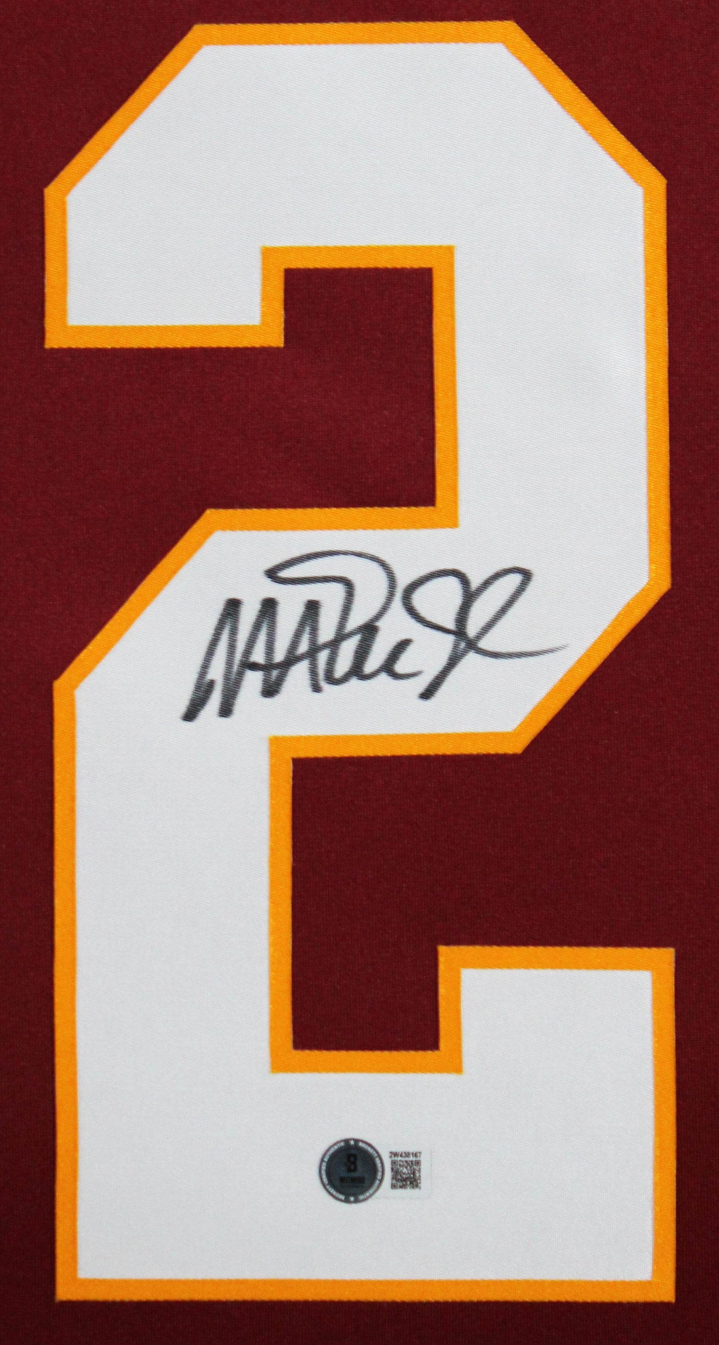 Commanders Magic Johnson Signed Maroon Nike Limited Framed Jersey BAS Witnessed