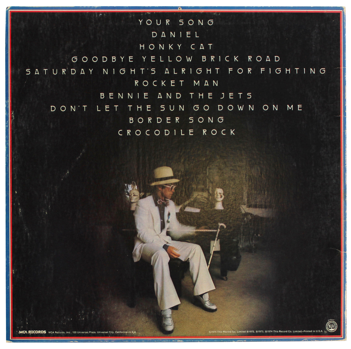 Elton John "Best Wishes" Authentic Signed Greatest Hits Album Cover BAS #AD85549