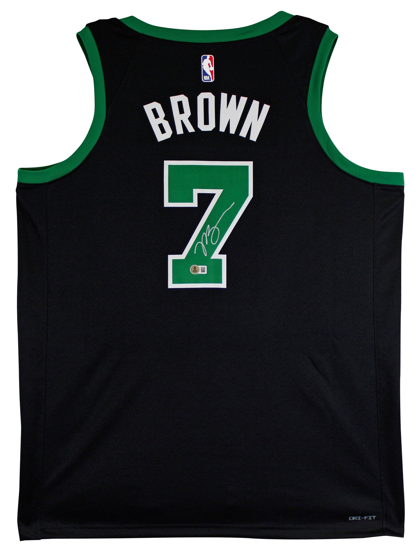 Celtics Jaylen Brown Signed Black Nike Jordan Brand Statement Ed Jersey BAS Wit