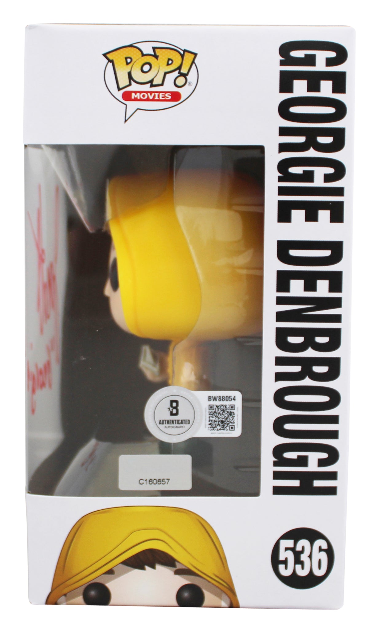 Jackson Robert Scott It "Georgie" Signed #536 Funko Pop Vinyl Figure BAS