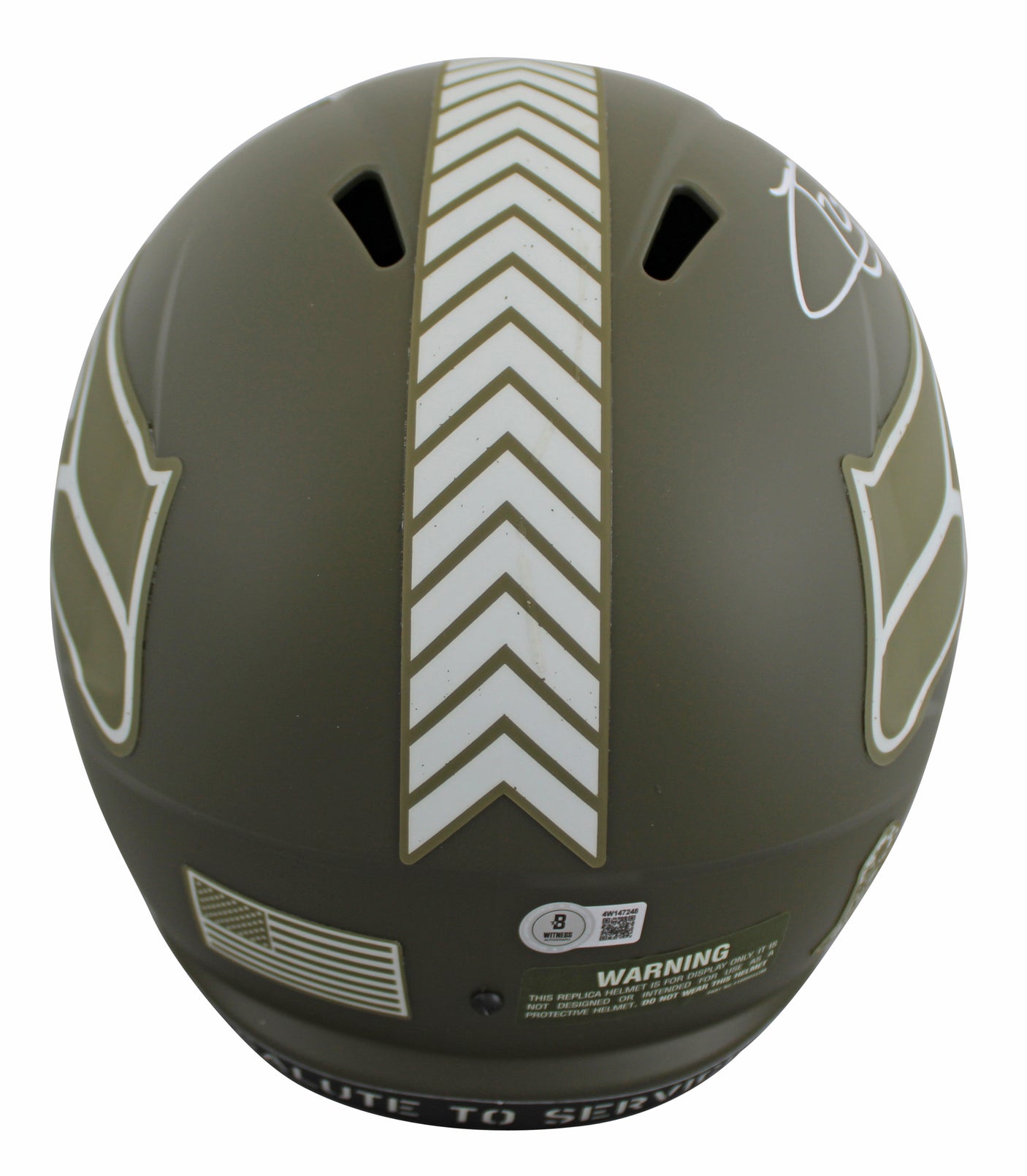 Seahawks Earl Thomas Signed Salute to Service Full Size Speed Rep Helmet BAS Wit