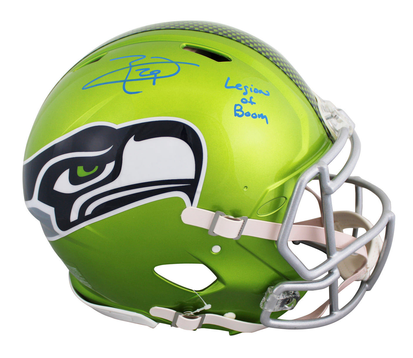 Seahawks Earl Thomas "Legion of Boom" Signed Flash F/S Speed Proline Helmet BAS