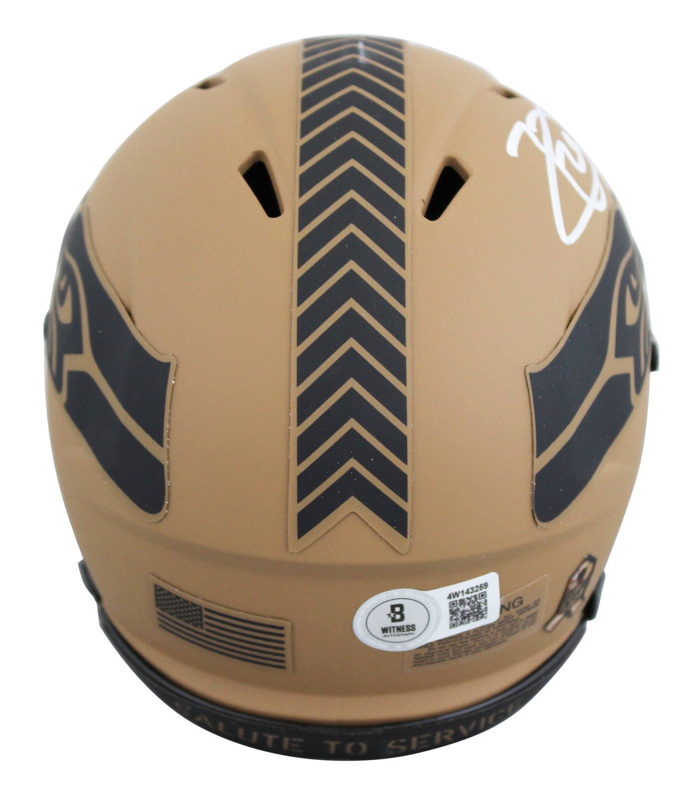Seahawks Earl Thomas Signed Salute To Service II Speed Mini Helmet BAS Witnessed