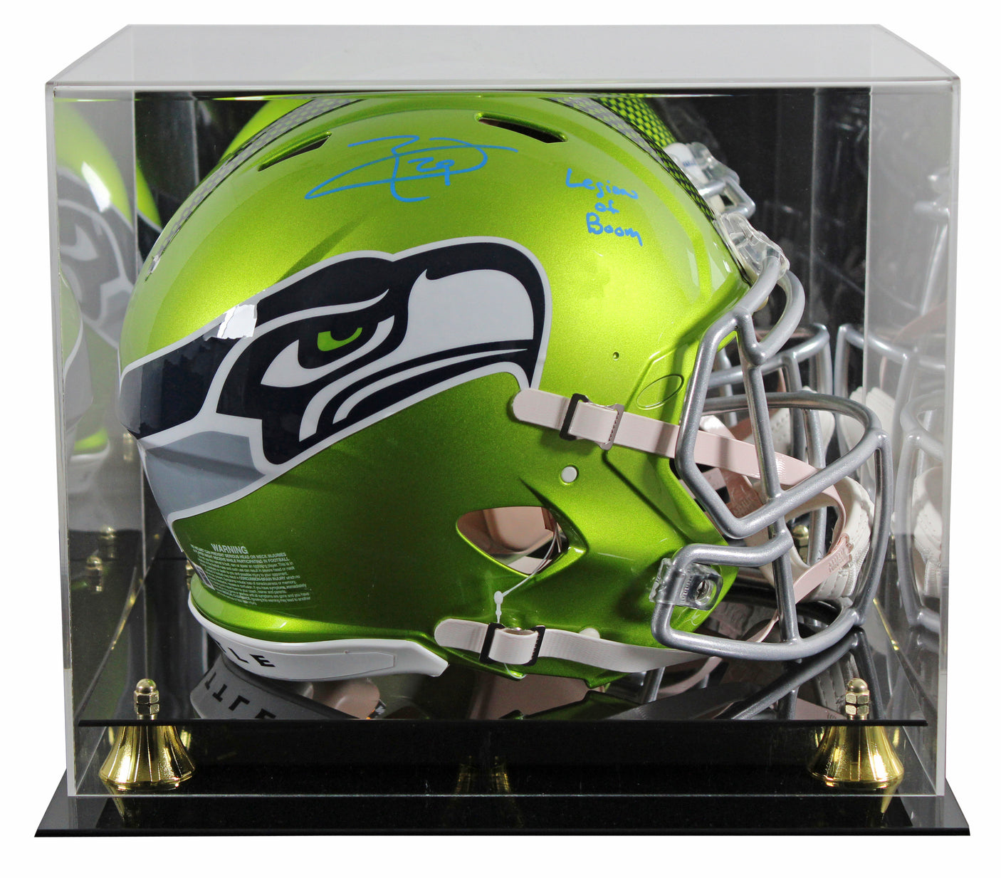 Earl Thomas "Legion of Boom" Signed Flash F/S Speed Proline Helmet W/ Case BAS W