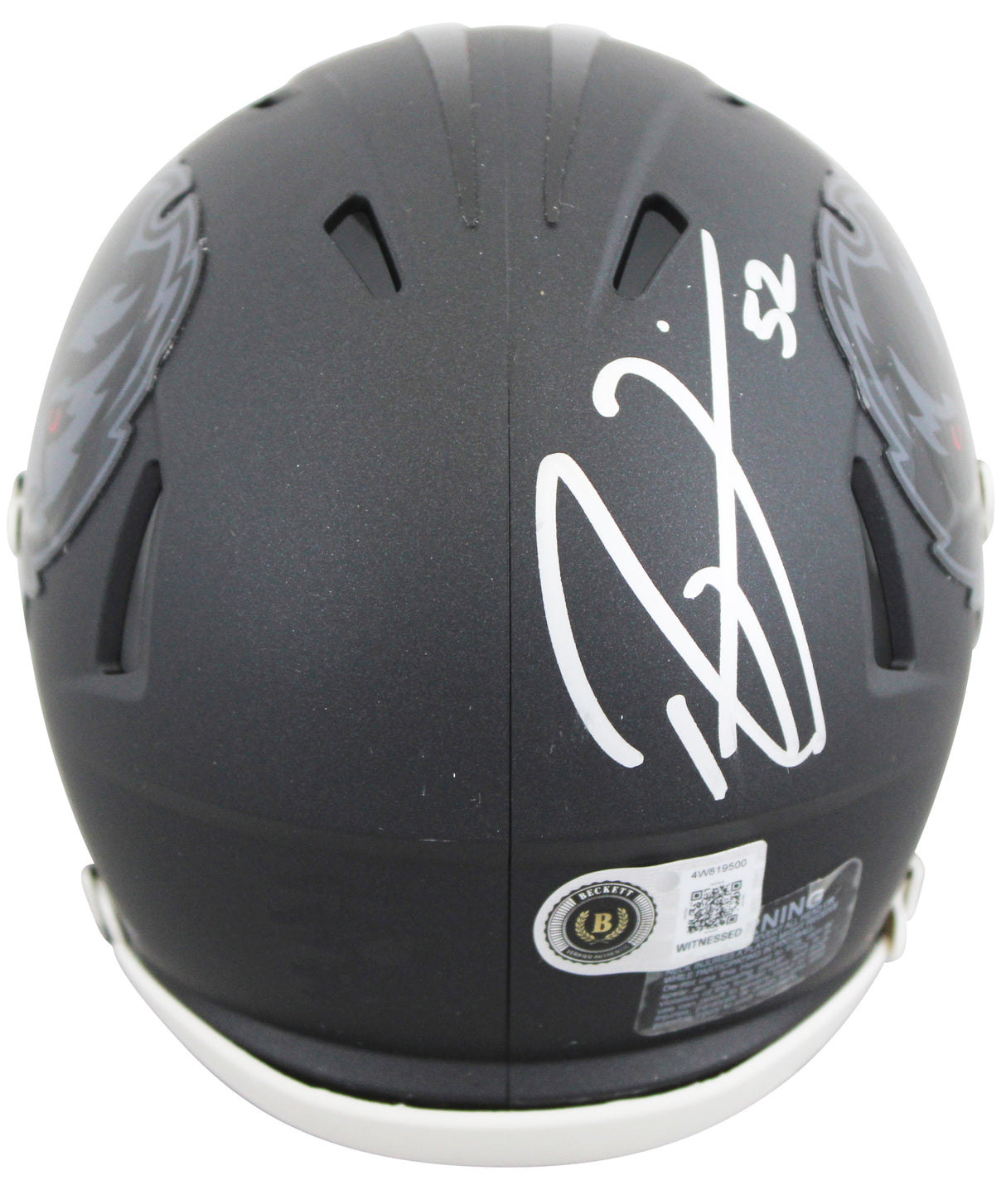 Ravens Ray Lewis Signed 2026 On-Field Alt Speed Mini Helmet BAS Witnessed