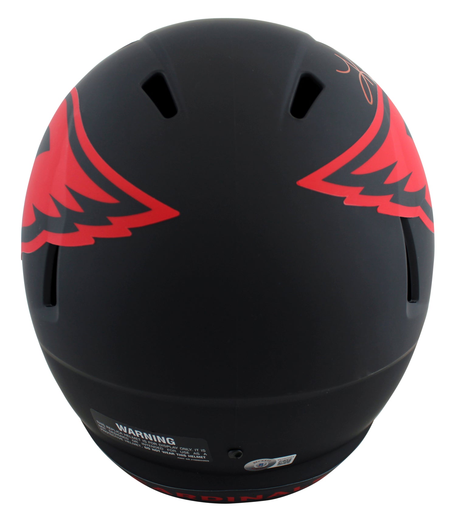 Cardinals Kurt Warner Signed Eclipse Full Size Speed Rep Helmet W/ Case BAS Wit