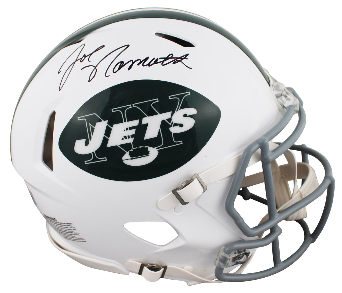 Jets Joe Namath Signed 1965-77 TB Speed F/S Speed Proline Helmet W/ Case BAS Wit