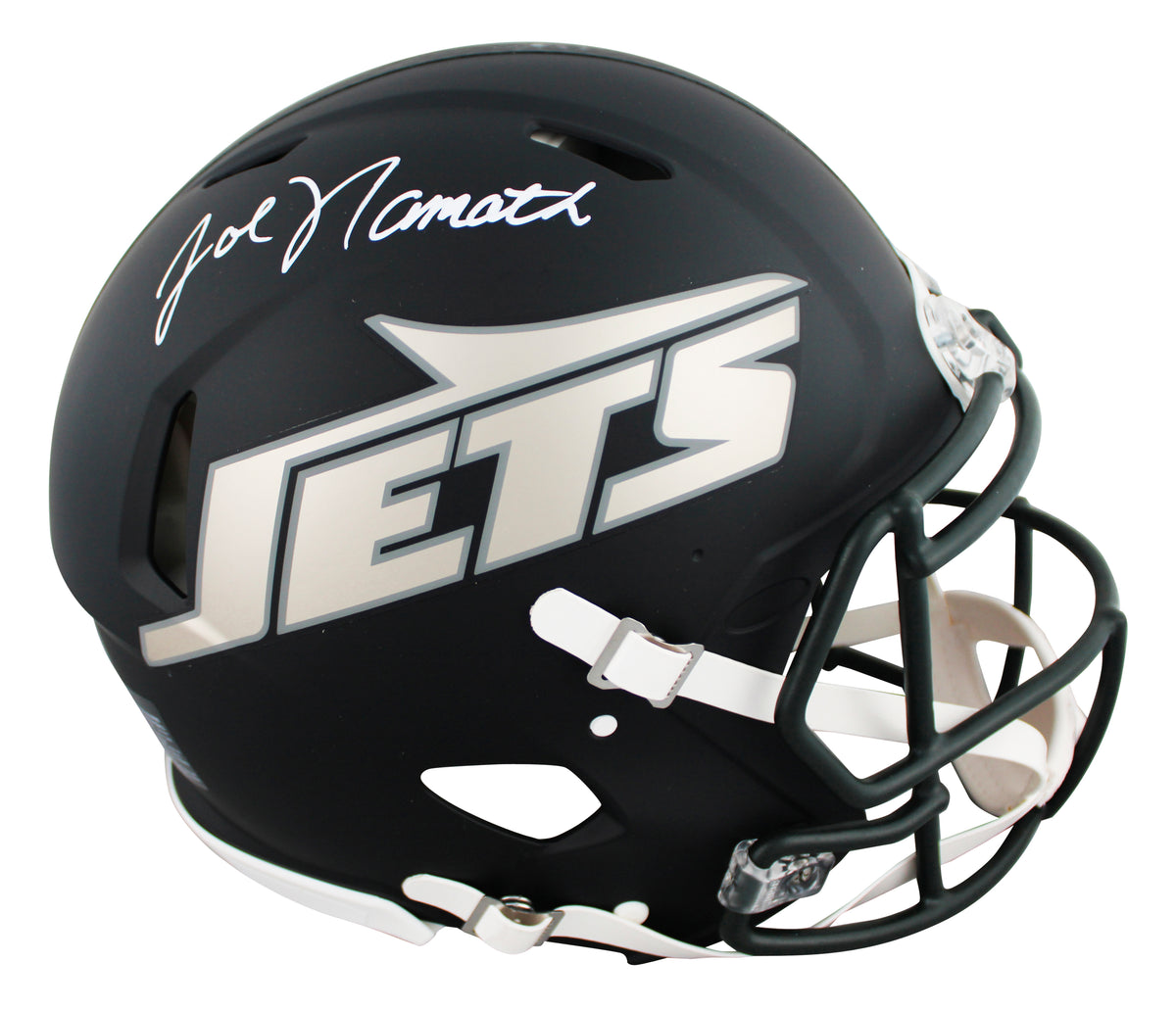 Jets Joe Namath Signed Rivalries Full Size Speed Proline Helmet W/ Case BAS Wit