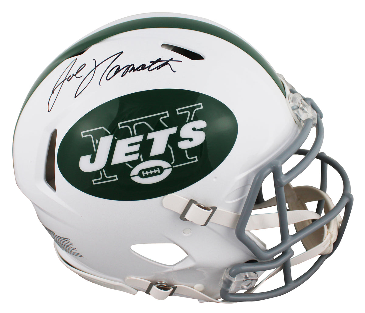 Jets Joe Namath Signed 2024 On-Field Alt Full Size Speed Proline Helmet BAS Wit