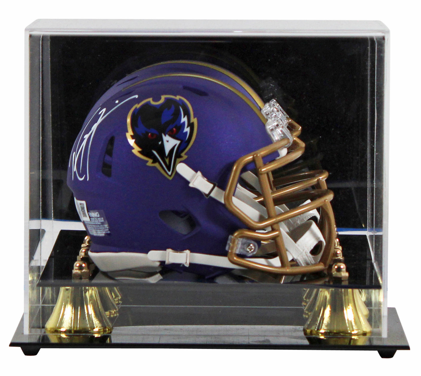 Ravens Ray Lewis Signed 2024 On-Field Alt Speed Mini Helmet W/ Case BAS Witness