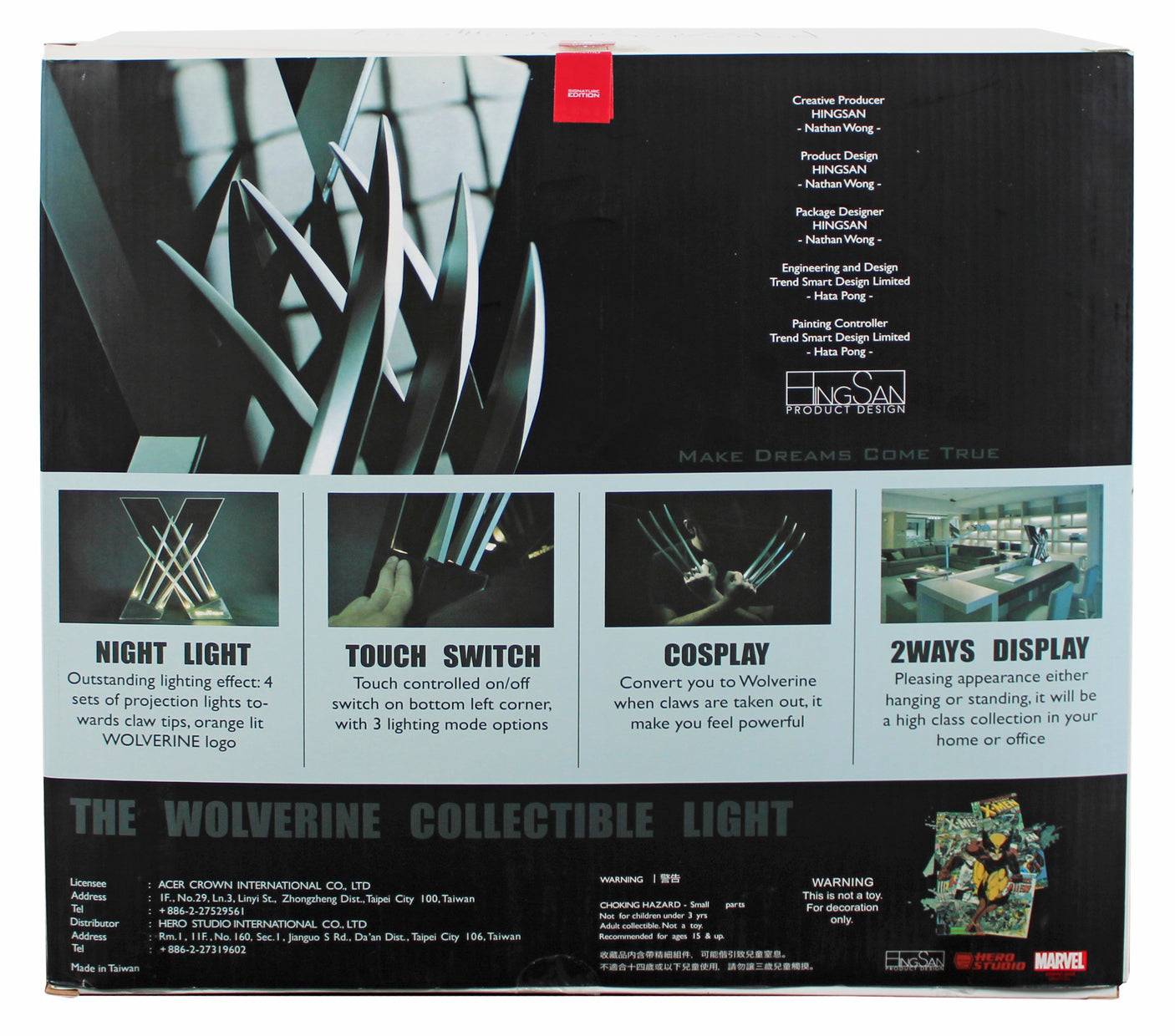 Hugh Jackman X-Men Wolverine Authentic Signed Prop Replica Claws Display BAS