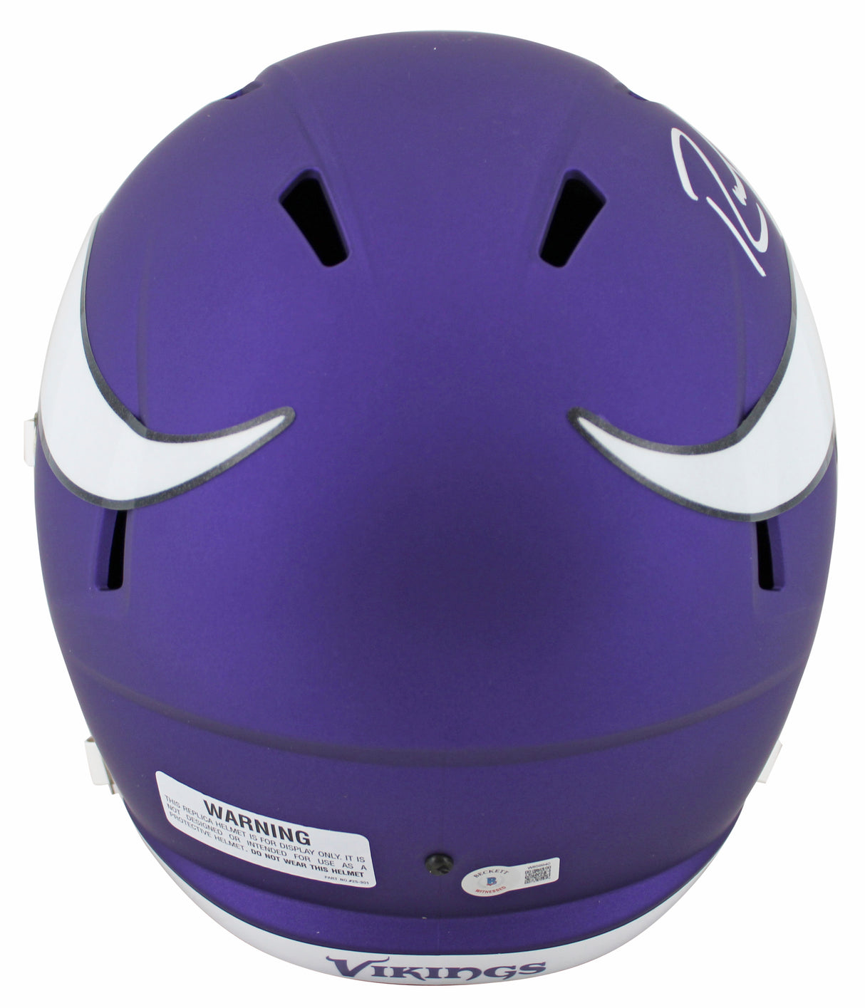 Vikings Randy Moss Signed Full Size Speed Rep Helmet W/ Case W/ Silver Sig BAS W