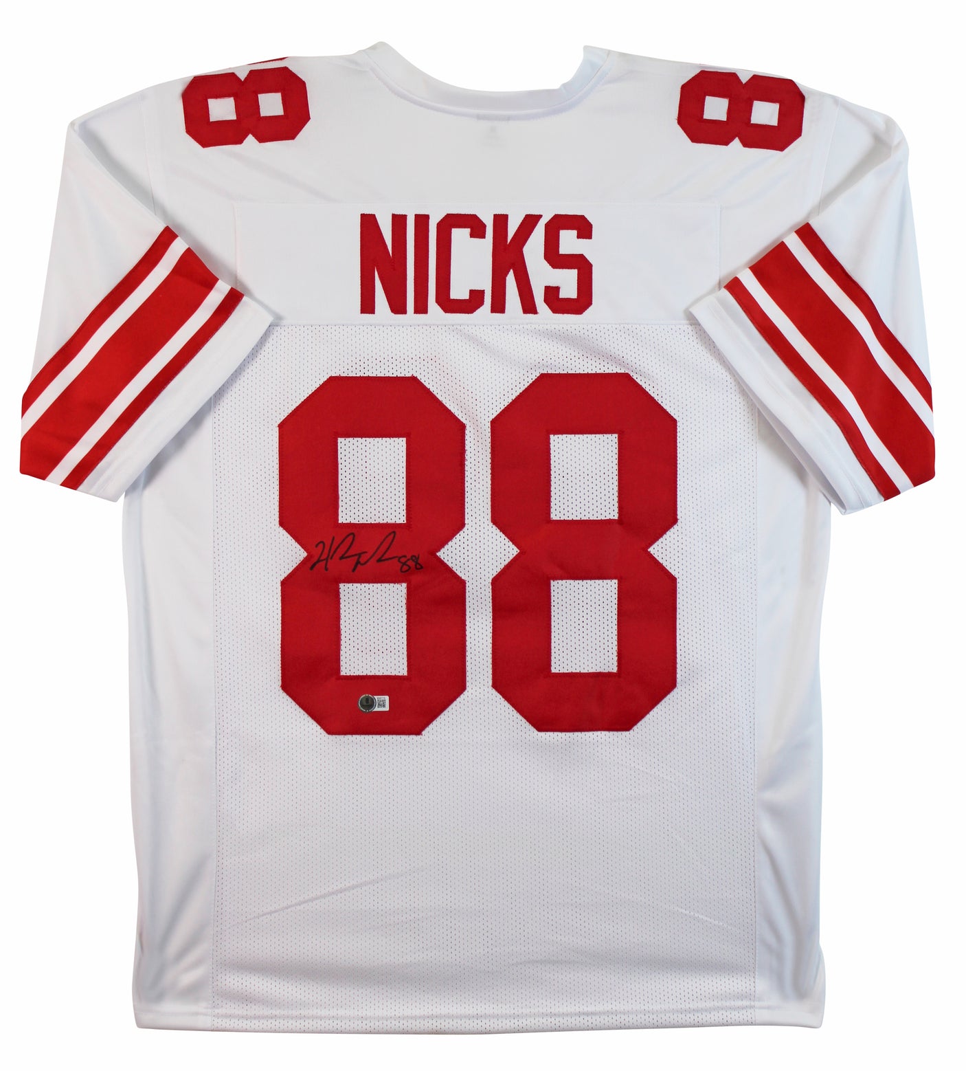 Hakeem Nicks Authentic Signed White Pro Style Jersey Autographed BAS