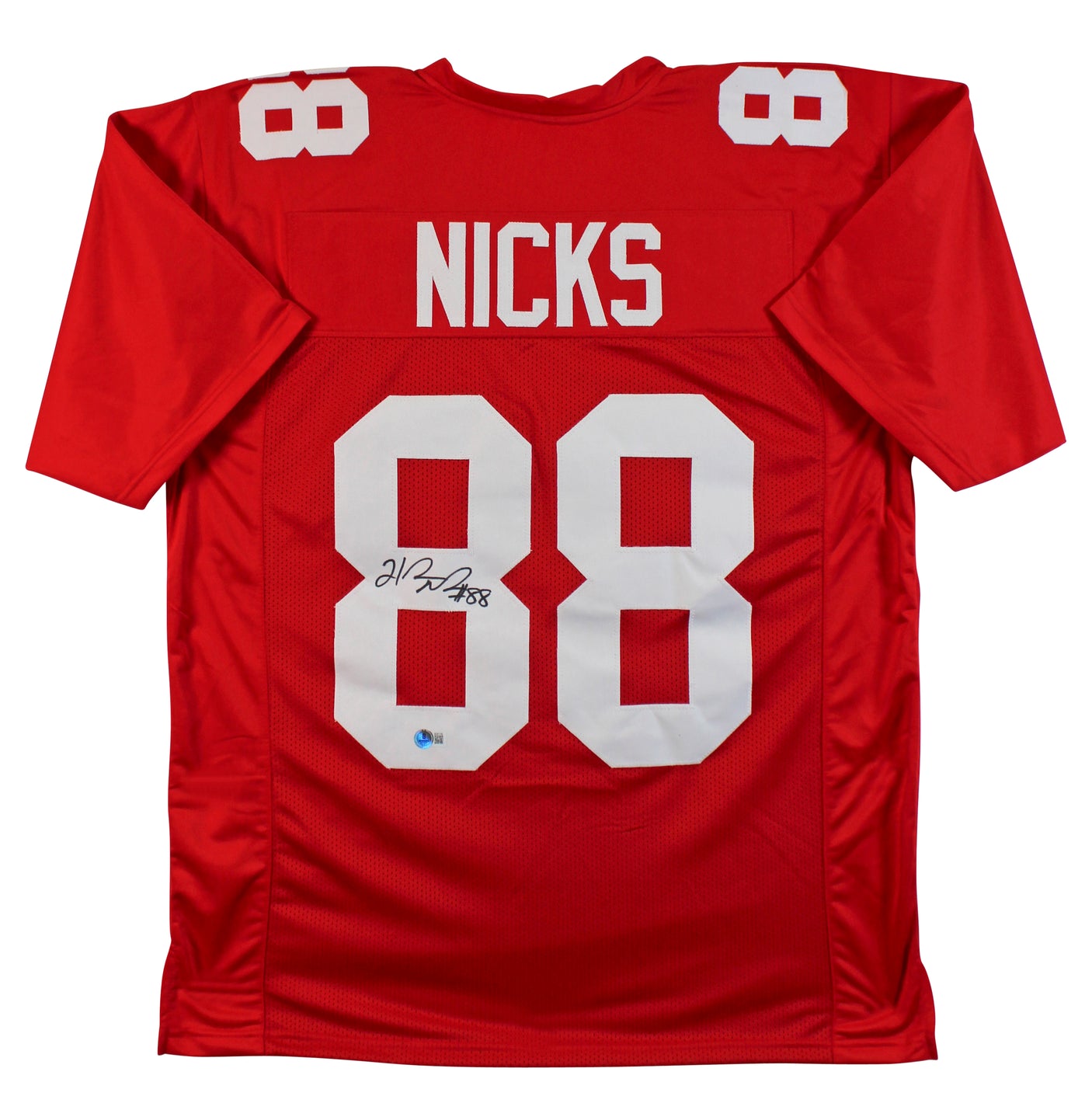 Hakeem Nicks Authentic Signed Red Pro Style Jersey Autographed BAS