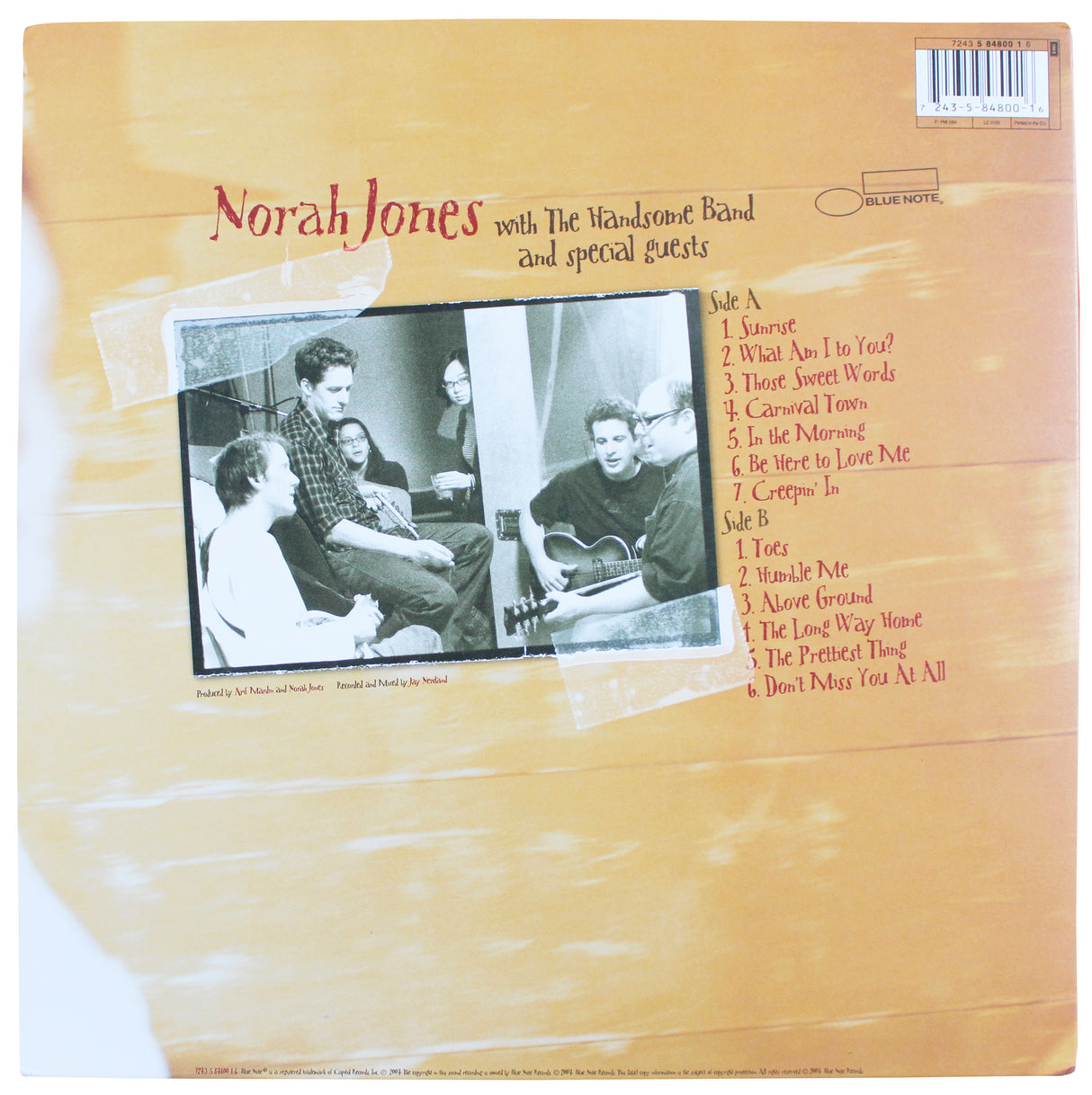 Norah Jones Authentic Signed Feels Like Home Album Cover W/ Vinyl BAS #CF71442