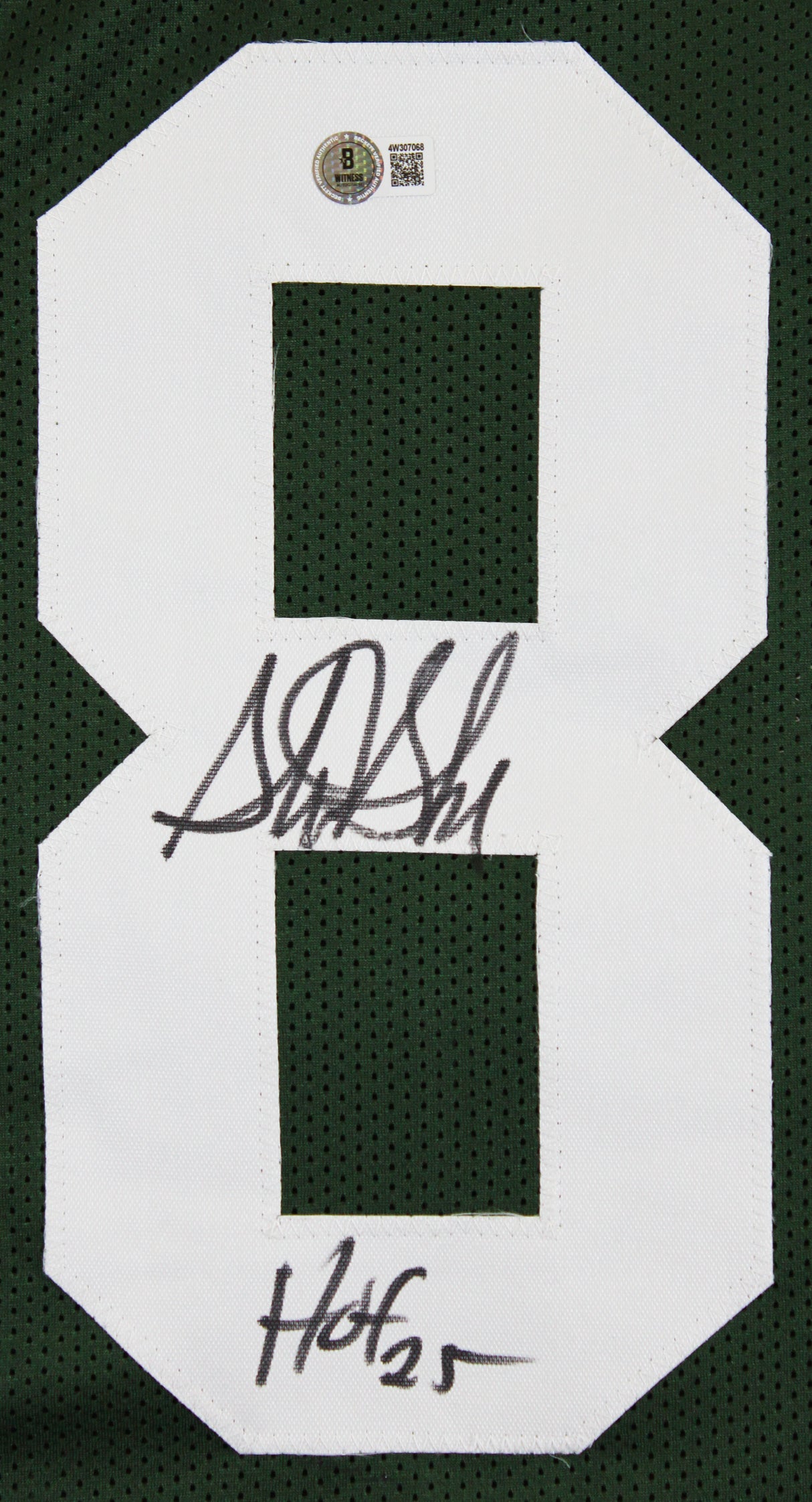 Sterling Sharpe "HOF 25" Signed Green Pro Style Framed Jersey BAS Witnessed