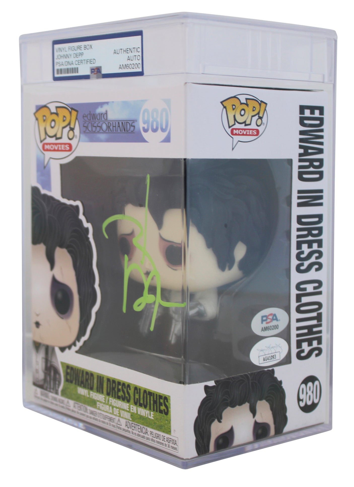 Johnny Depp Edward Scissorhands Signed #980 Funko Pop Vinyl Figure PSA & JSA