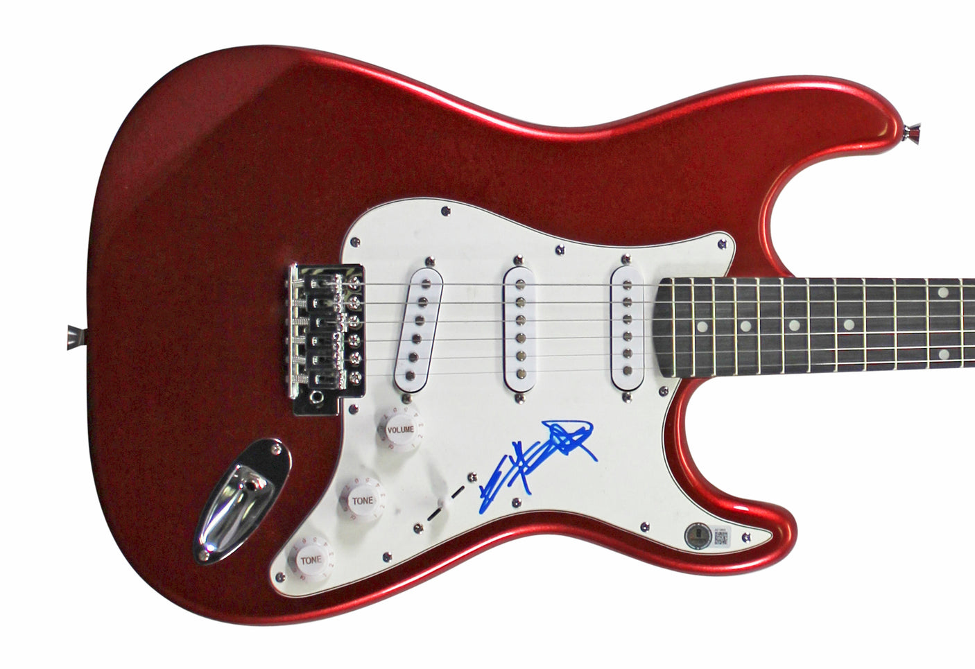 Keith Richards Rolling Stones Authentic Signed Red Electric Guitar BAS #AE13003