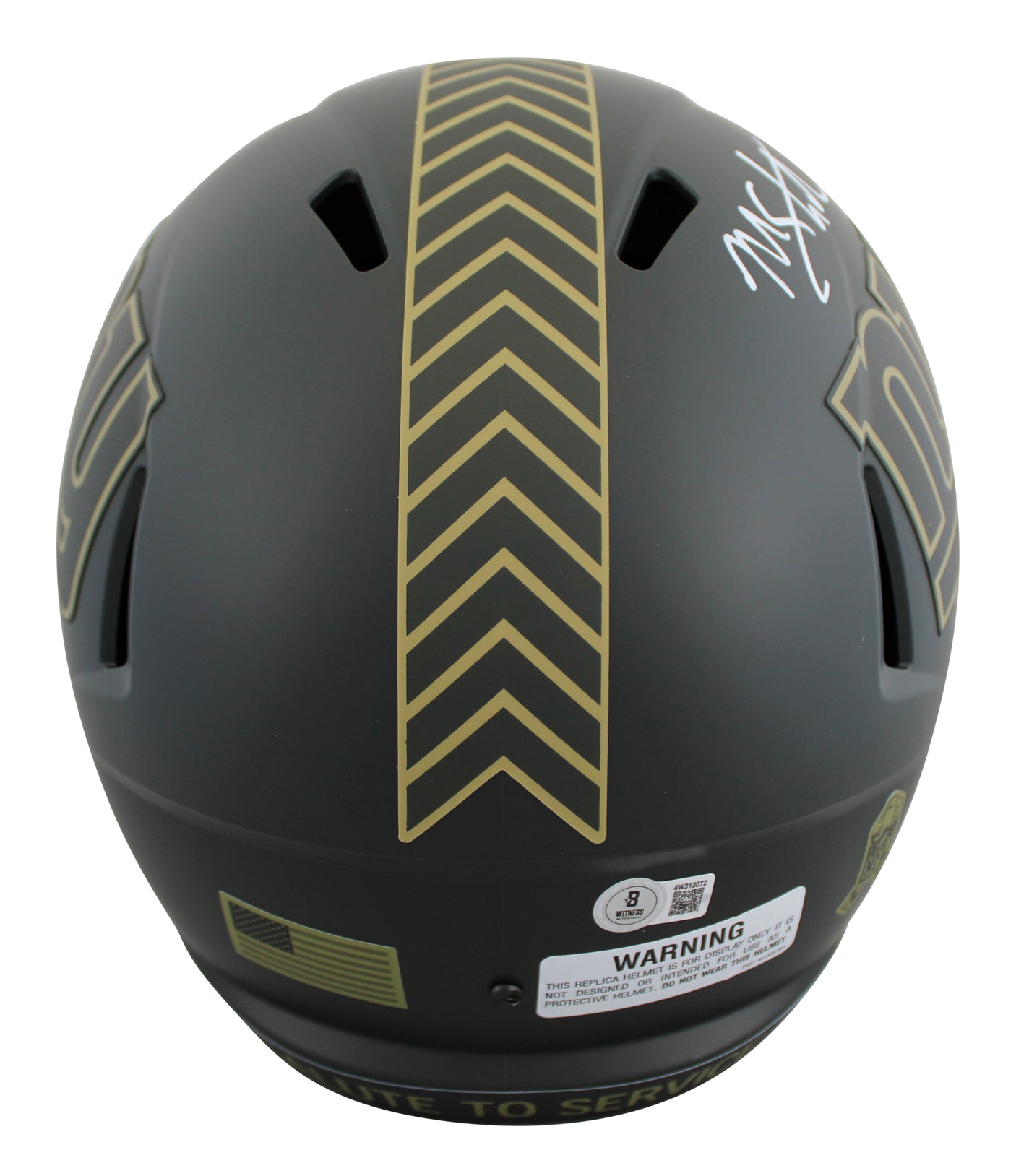 Giants Michael Strahan Signed STS IV Full Size Speed Rep Helmet W/ Case BAS Wit