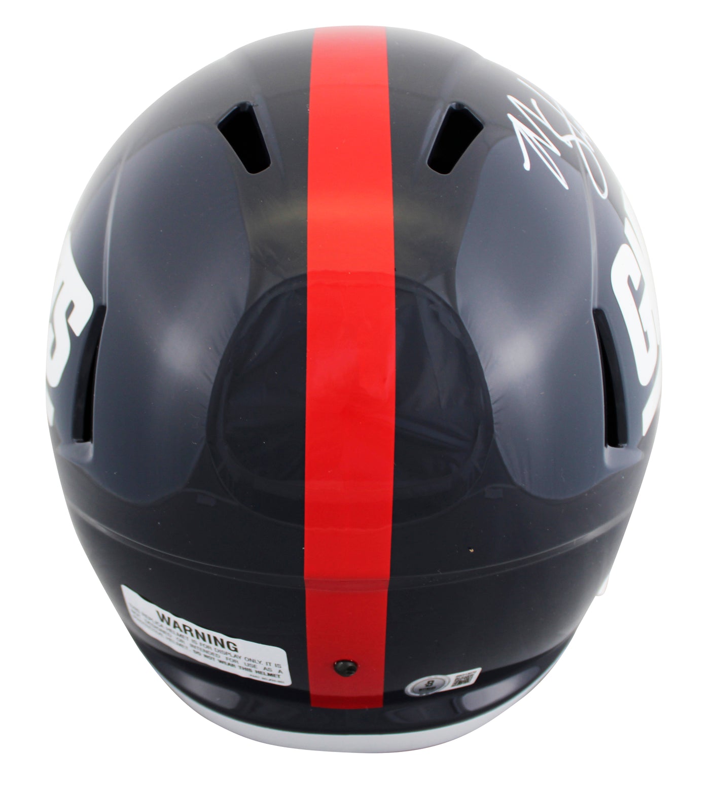 Giants Michael Strahan Signed 1981-99 TB F/S Speed Rep Helmet W/ Case BAS Wit