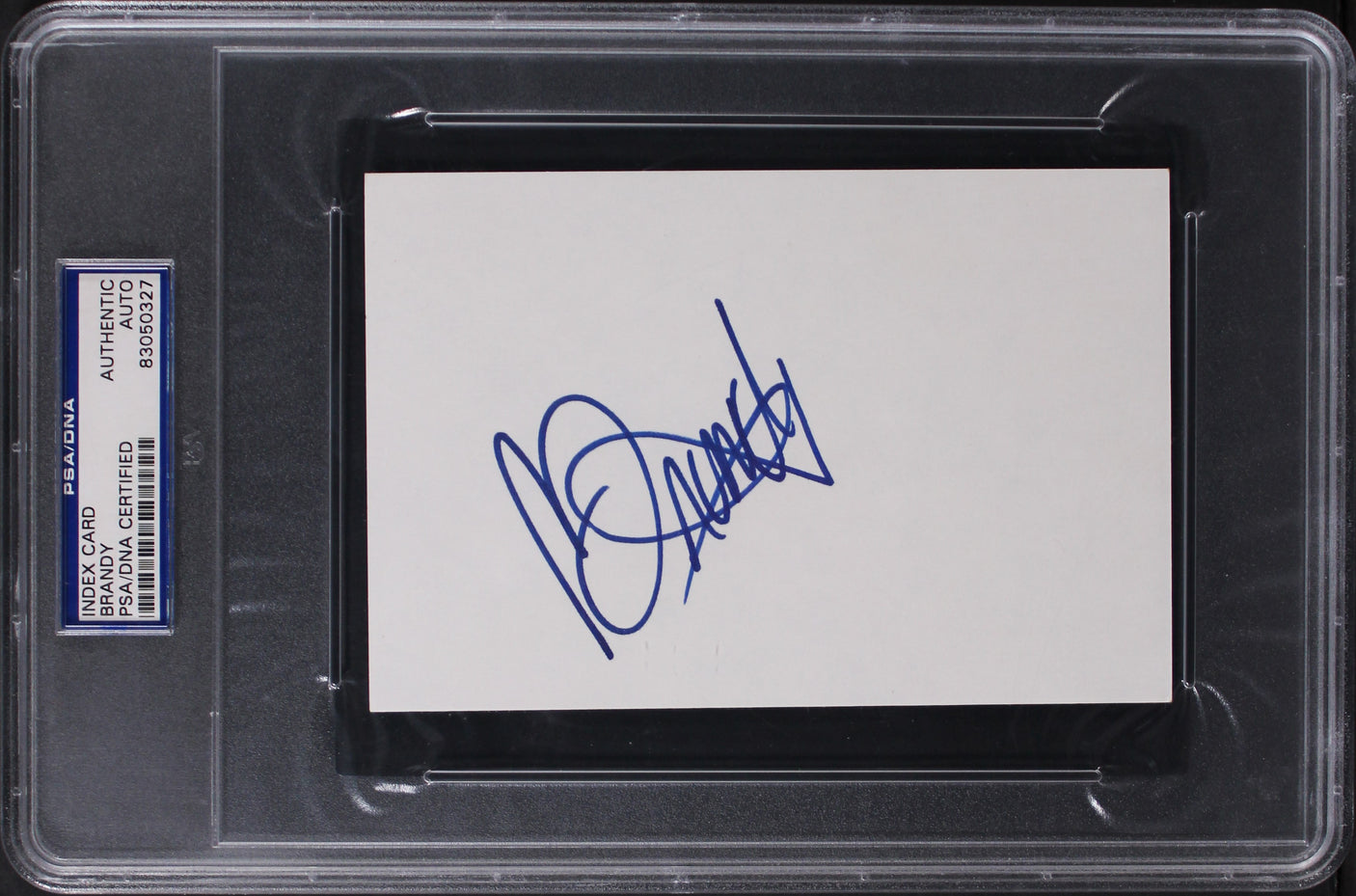 Brandy Moesha Authentic Signed 4x6 Index Card Autographed PSA/DNA Slabbed