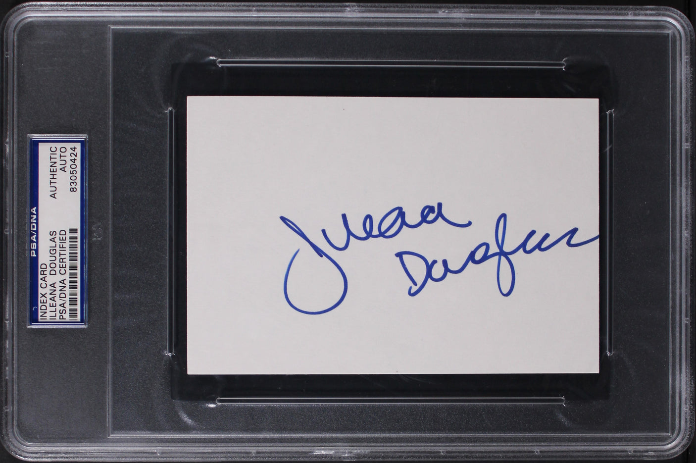 Illeana Douglas Goodfellas Authentic Signed 4x6 Index Card PSA/DNA Slabbed