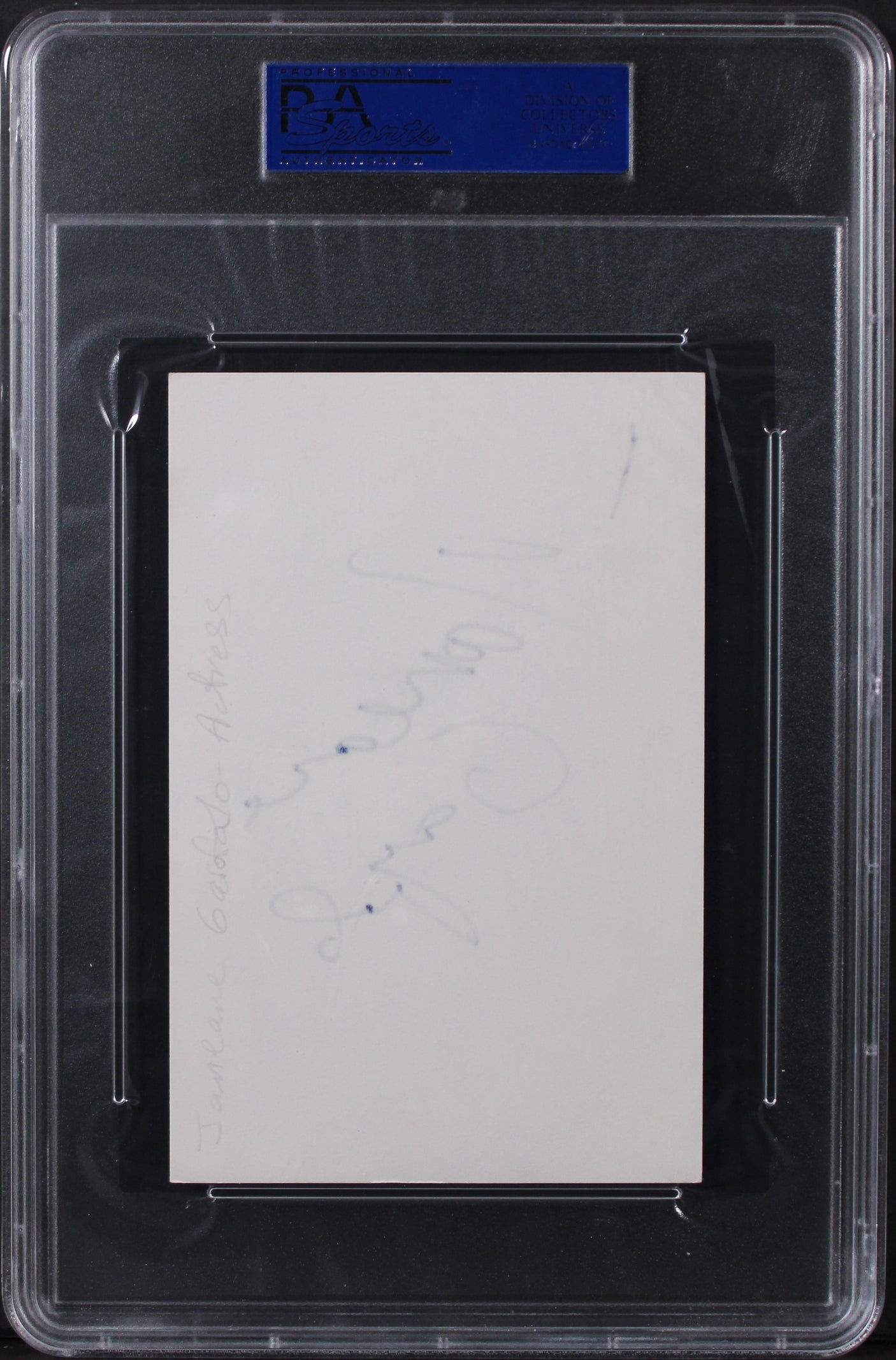 Janeane Garofolo The Truth about Cats & Dogs Signed 4x6 Index Card PSA Slabbed