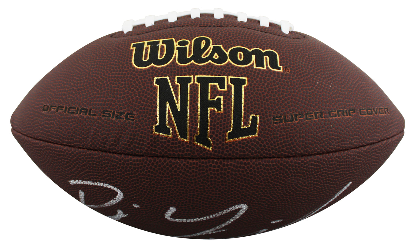 Colts D.J. Giddens Signed Wilson Super Grip Football W/ Case BAS Witnessed