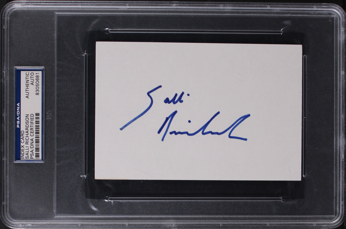 Salli Richardson I Am Legend Authentic Signed 4x6 Index Card PSA/DNA Slabbed