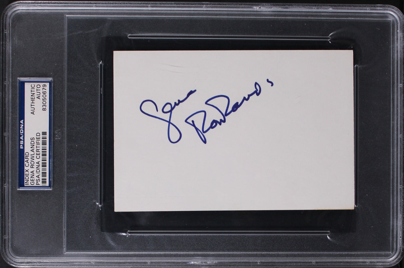 Gena Rowlands The Notebook Authentic Signed 4x6 Index Card PSA/DNA Slabbed