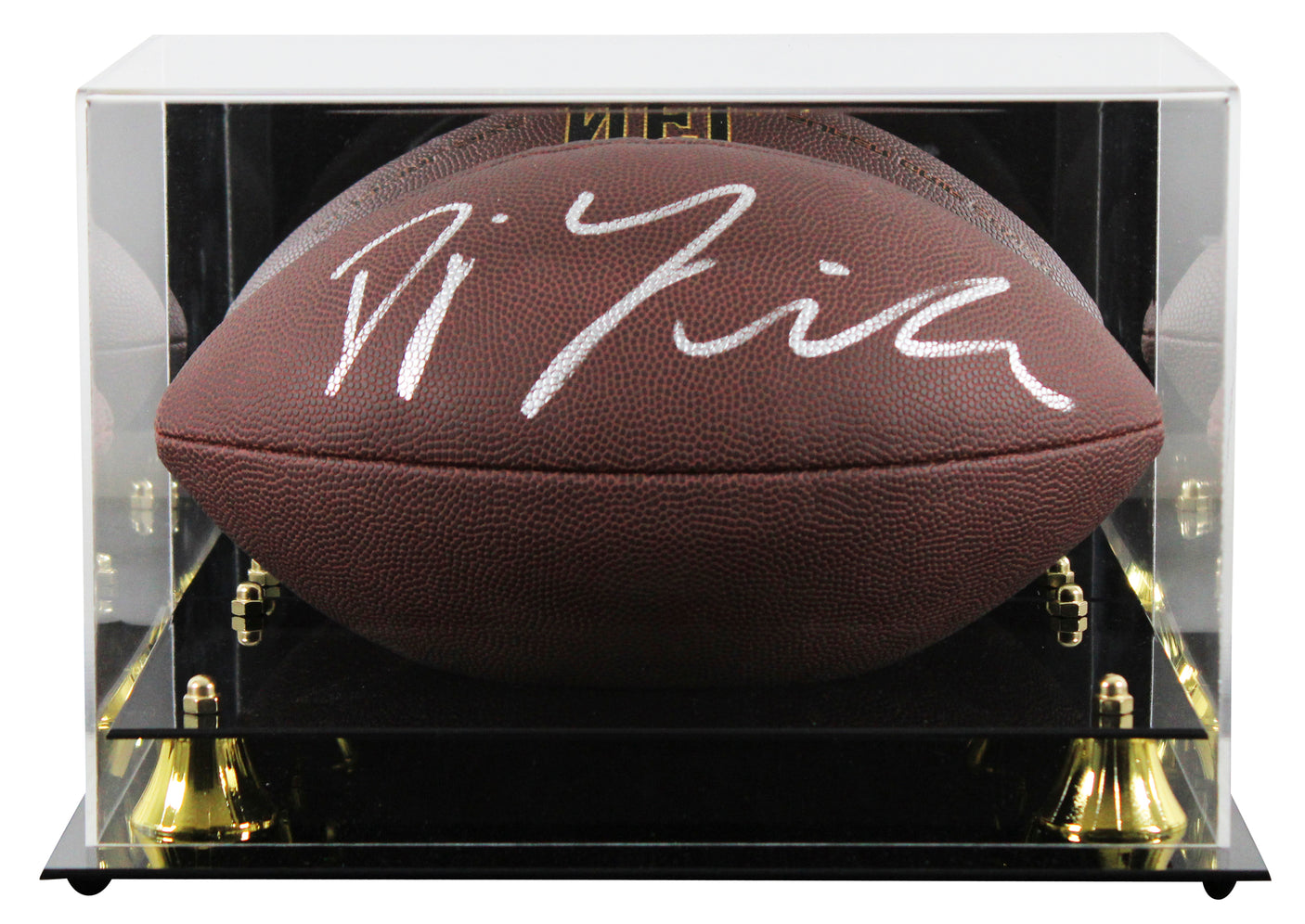 Colts D.J. Giddens Signed Wilson Super Grip Football W/ Case BAS Witnessed