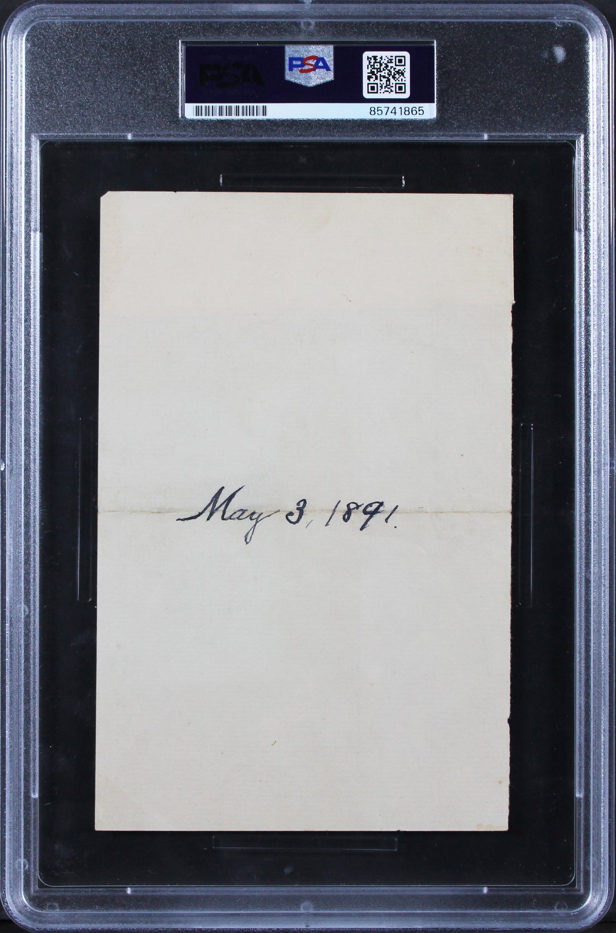 Rutherford B. Hayes Authentic 2x Signed 4.5x6.75 Cut Signature PSA/DNA Slabbed