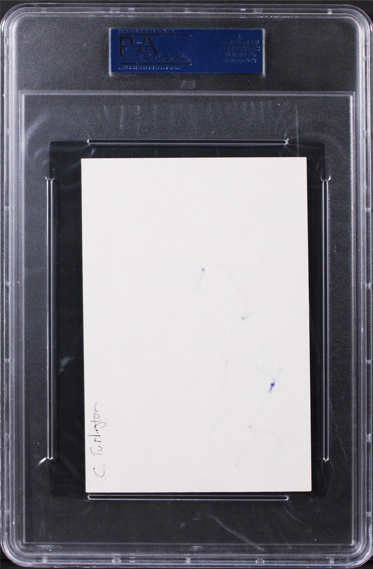 Christy Turlington Super Model Authentic Signed 4x6 Index Card PSA/DNA Slabbed