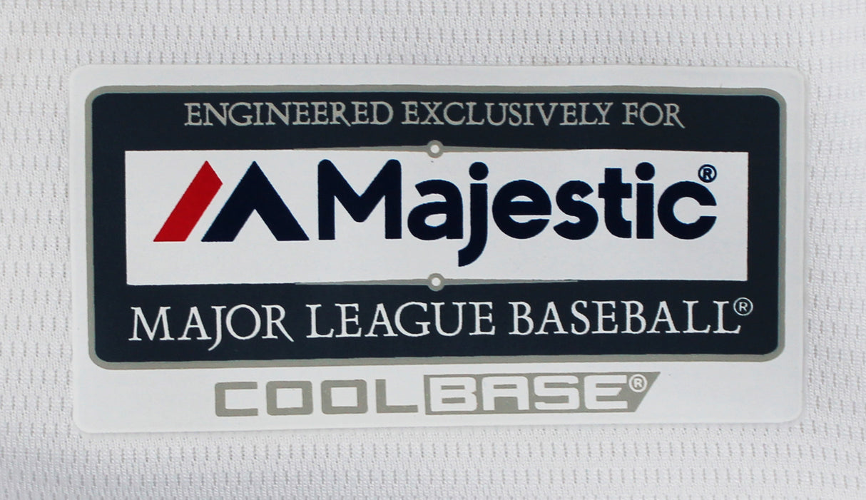 Braves Chipper Jones Authentic Signed White Majestic Cool Base Jersey Fanatics