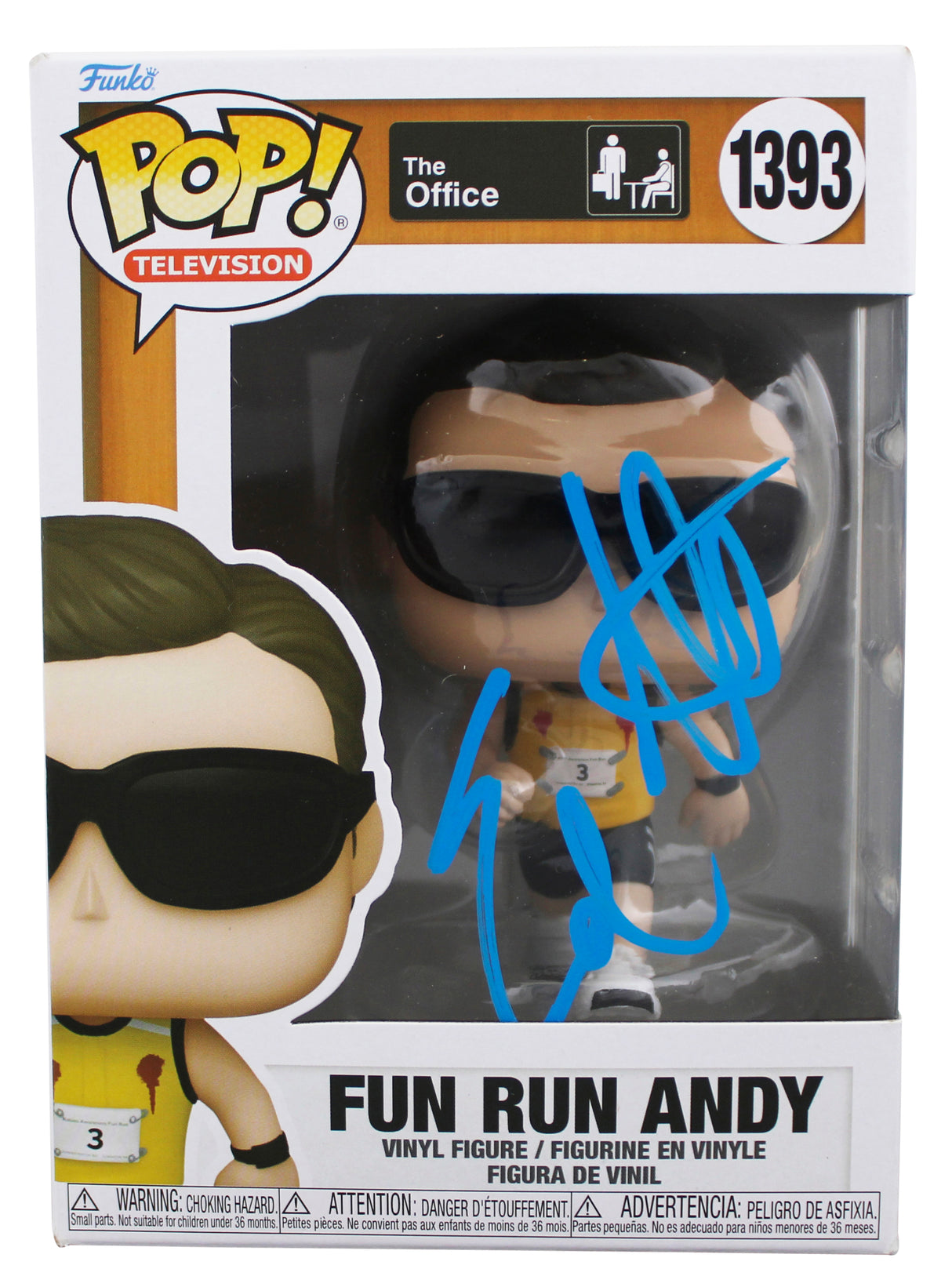 Ed Helms The Office Signed Fun Run Andy #1393 Funko Pop Vinyl Figure PSA/DNA