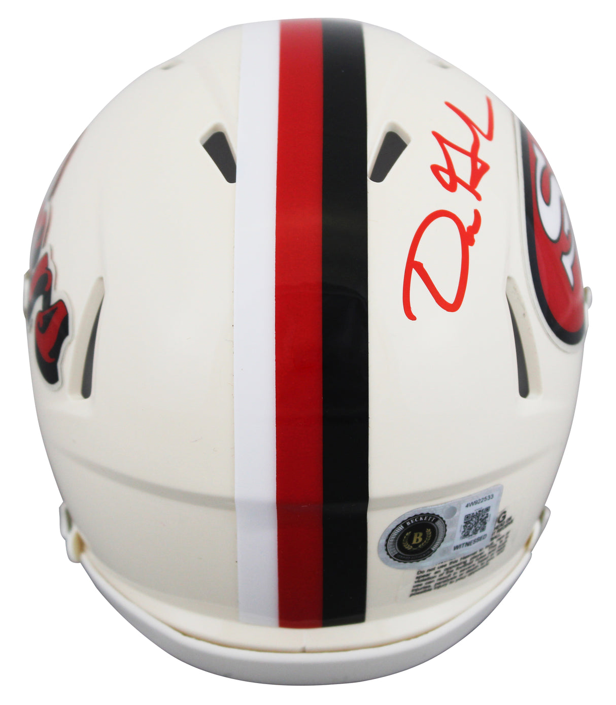 49ers Dre Greenlaw Signed Retro Speed Mini Helmet W/ Case BAS Witnessed