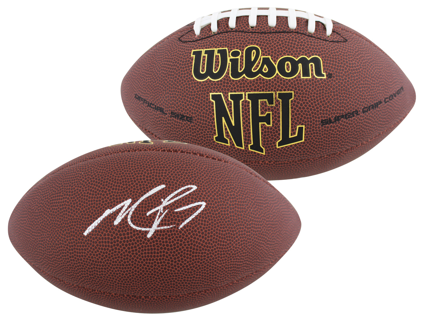 Falcons Michael Vick Signed Wilson Super Grip Nfl Football w/ Case JSA Witness