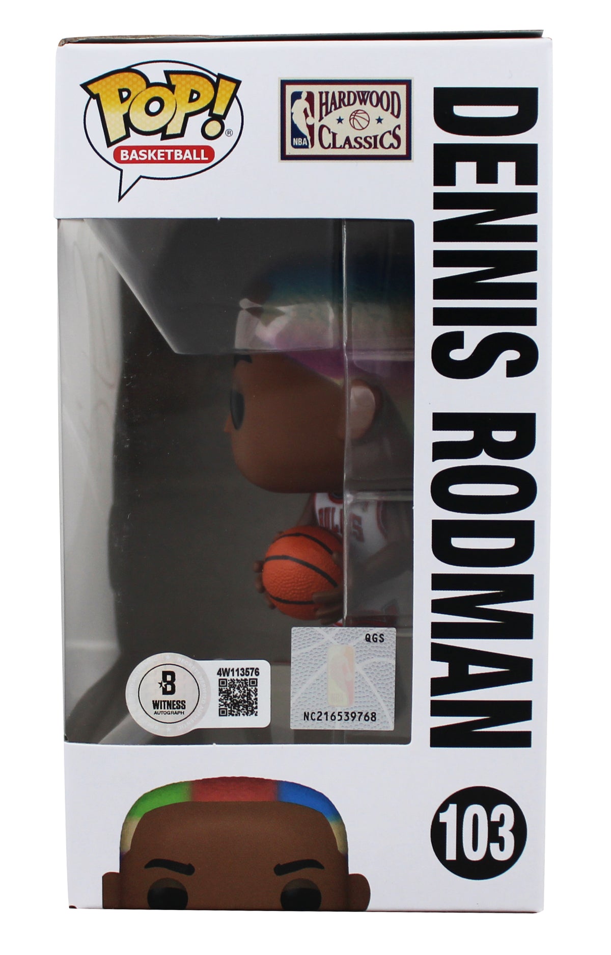 Bulls Dennis Rodman Signed #103 Funko Pop Vinyl Figure BAS Witnessed #4W113576