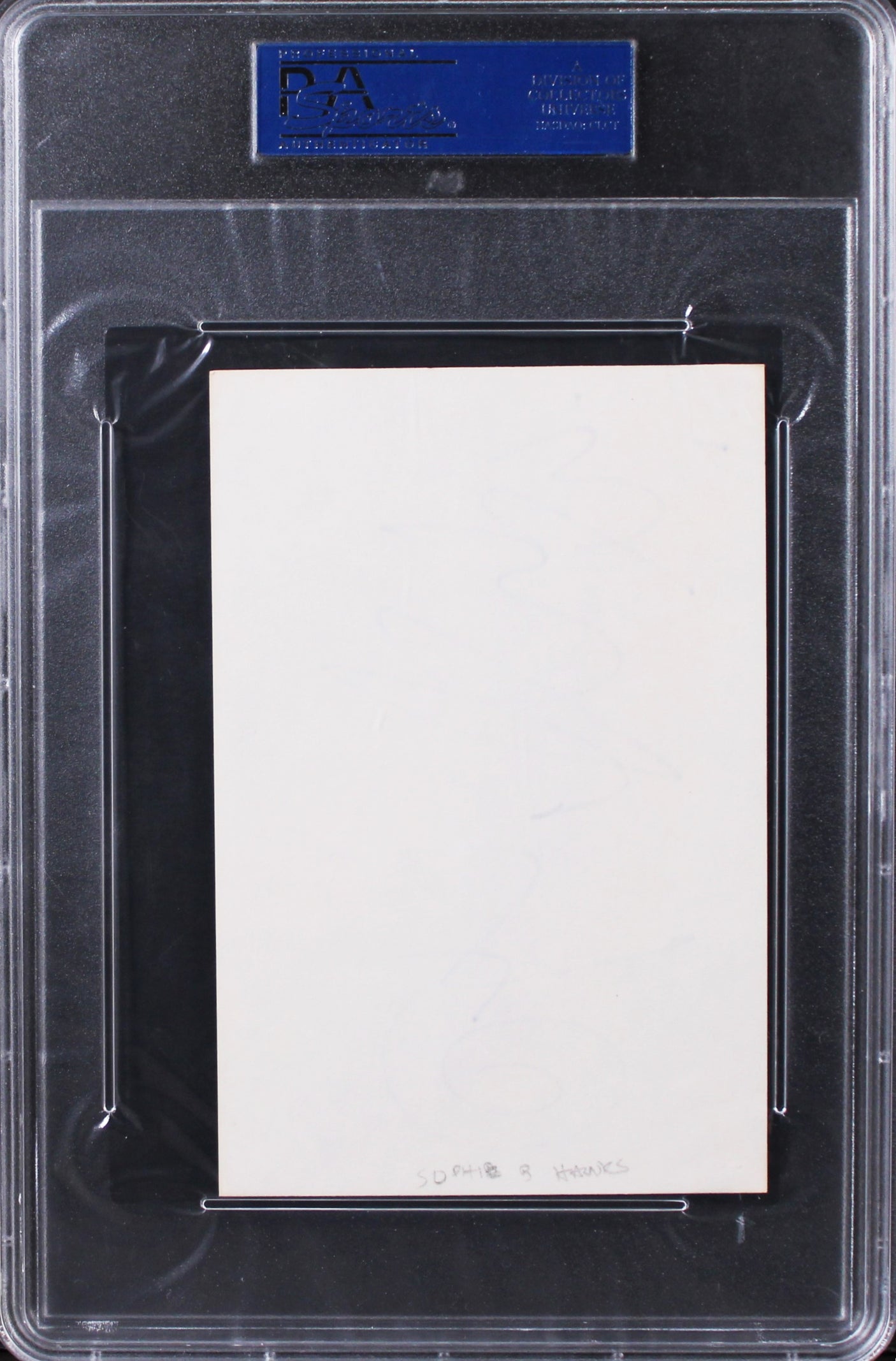 Sophie B Hawkins Tongues and Tails Authentic Signed 4x6 Index Card PSA/DNA Slab