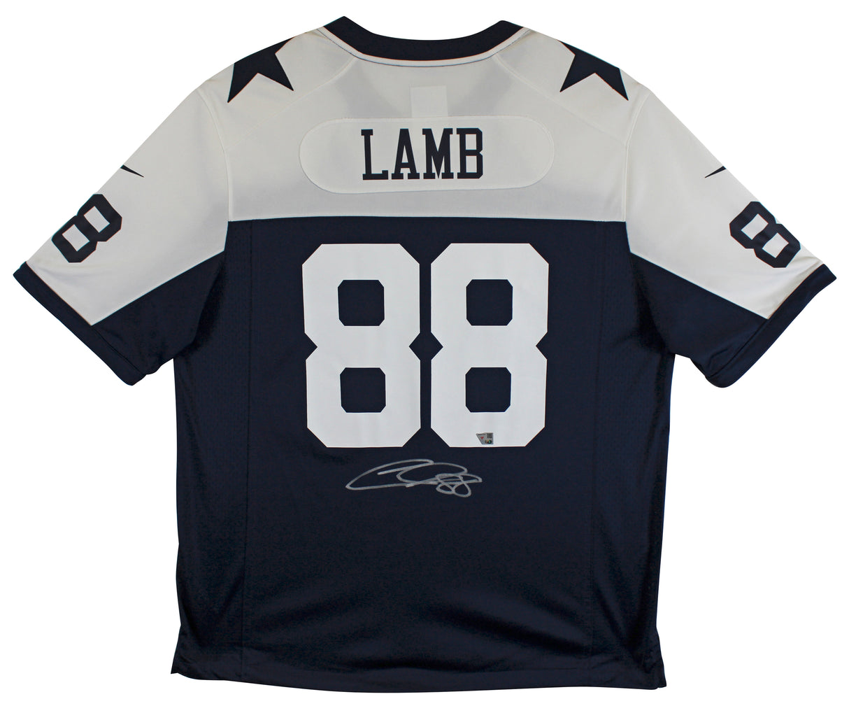Cowboys CeeDee Lamb Signed Navy Blue Thanksgiving Nike Game Jersey Fanatics