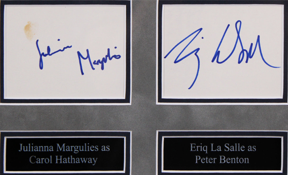 ER (6) Clooney, Wyle, Edwards, Margulies +2 Signed Framed Display BAS #AD04873