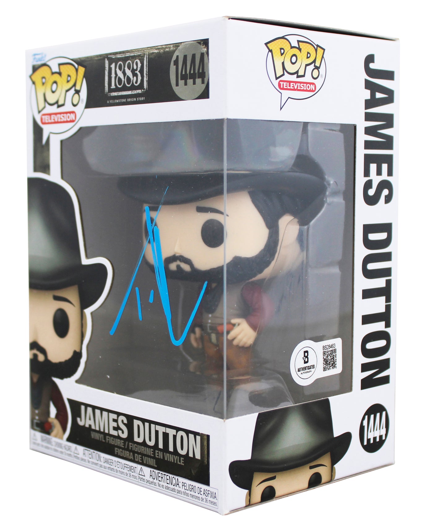 Tim McGraw 1883 Signed James Dutton #1444 Funko Pop Vinyl Figure BAS #BS28463
