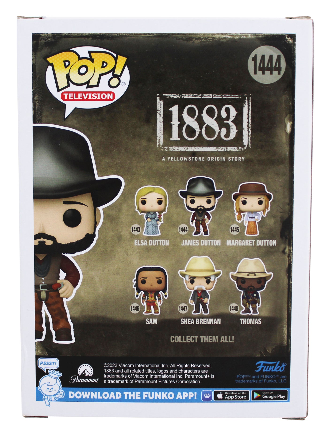 Tim McGraw 1883 Signed James Dutton #1444 Funko Pop Vinyl Figure BAS #BS28463