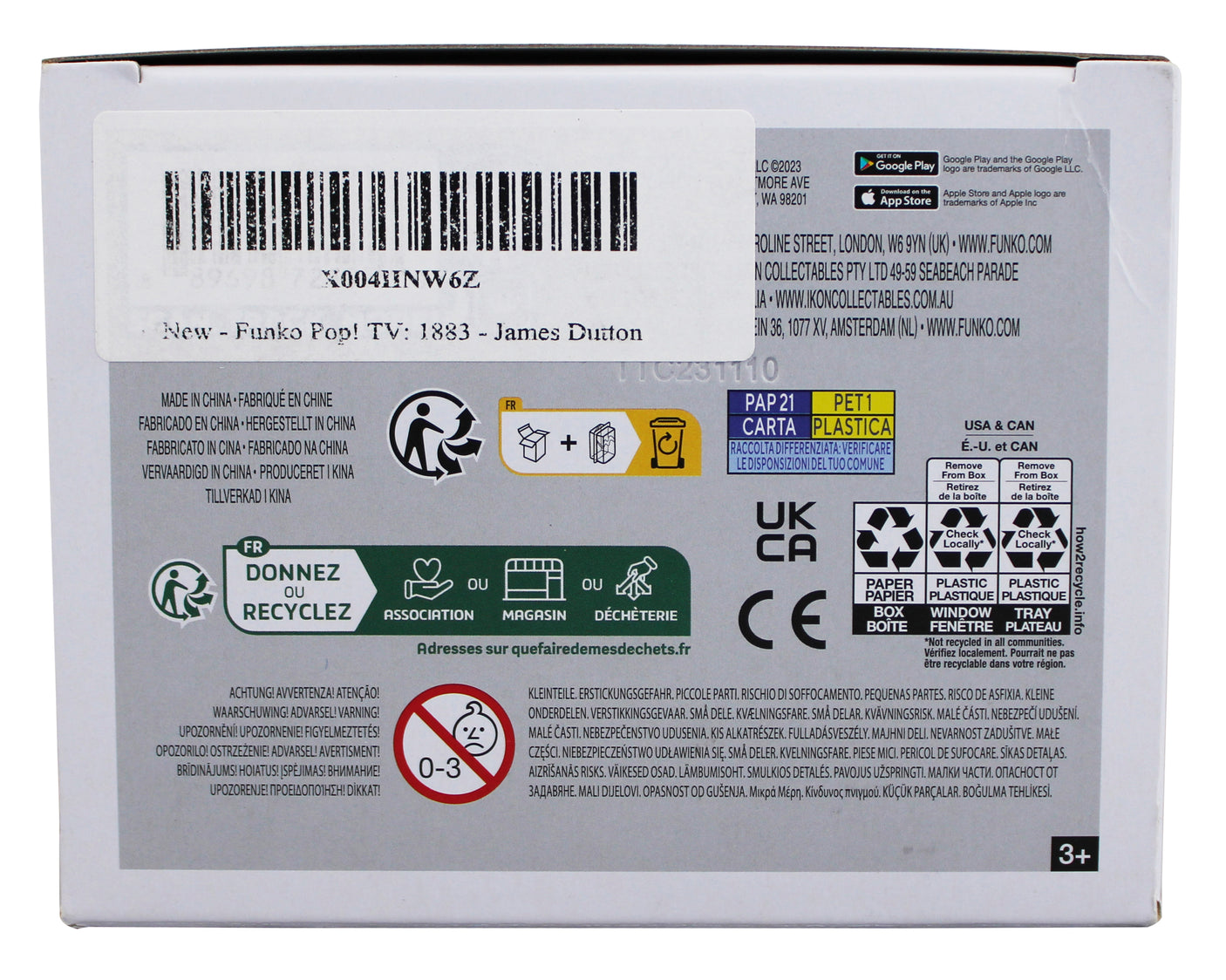 Tim McGraw 1883 Signed James Dutton #1444 Funko Pop Vinyl Figure BAS #BS28463