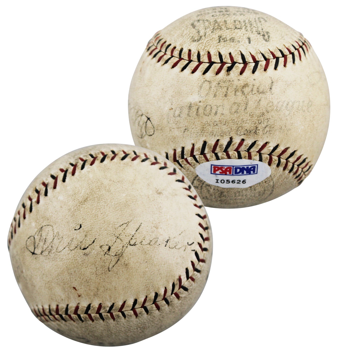 Red Sox Tris Speaker Signed Spalding International League Baseball BAS #AE34231