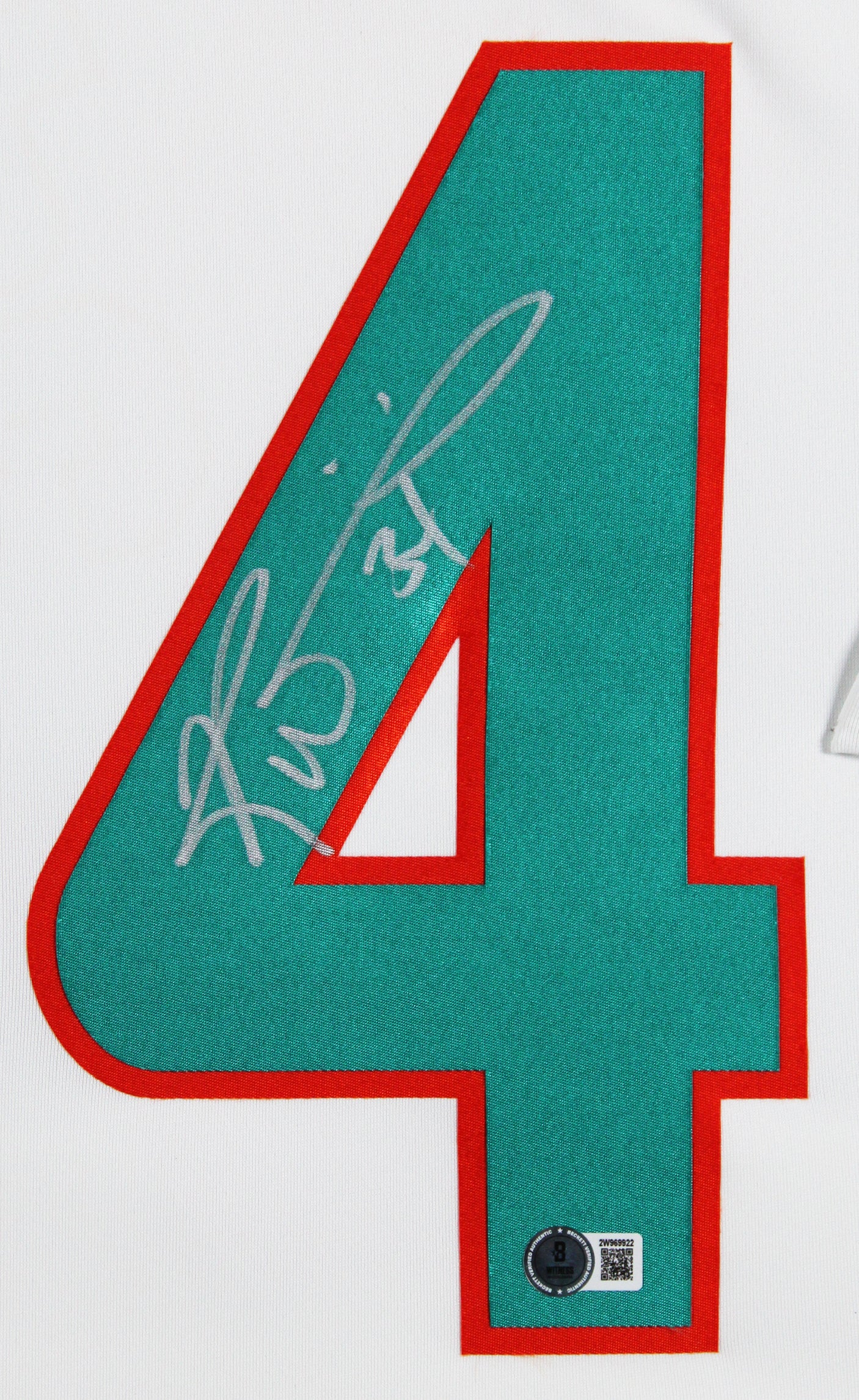 Dolphins Ricky Williams Signed White Nike Limited Framed Jersey BAS Witnessed